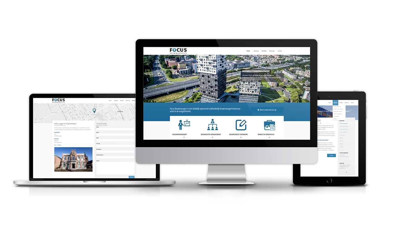 mi-project-focus Mockup - Focus Bouwmanagers